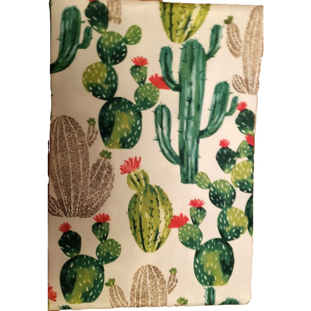 Fabric Printed Tablecloth, 60"x84" Oblong, SIESTA, CACTUSES FLOWERS, EMPRESS, BM